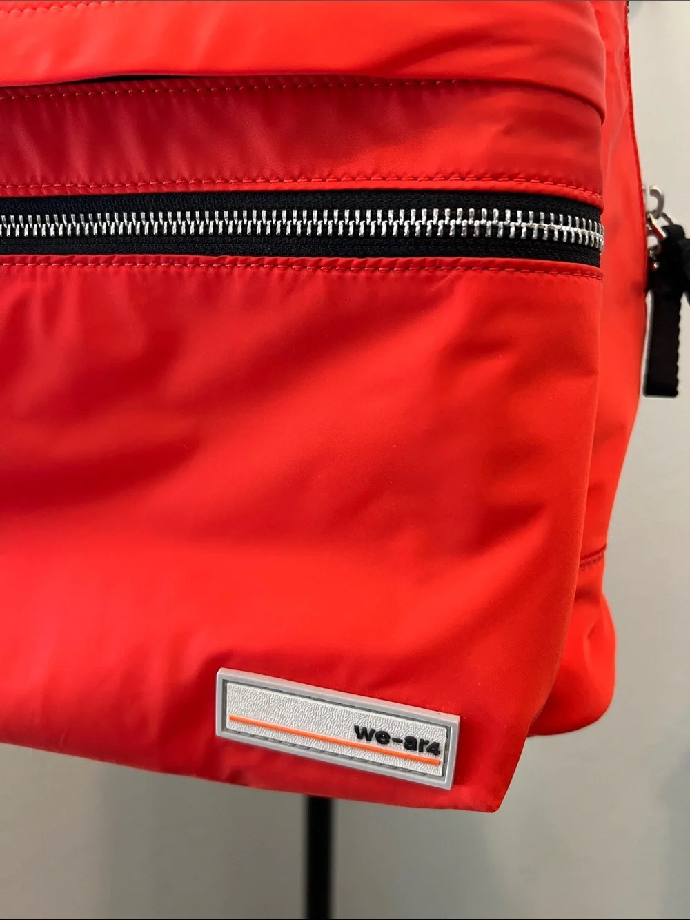 Women's Red Nylon Backpack